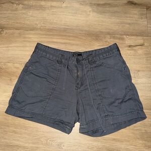 Women's Navy Cargo Shorts with Drawstring Waist